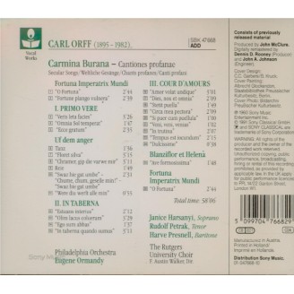 ORFF - Ormandy - Carmina Burana